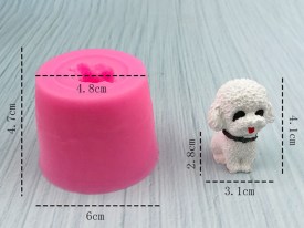 Molde silicona perrito caniche 